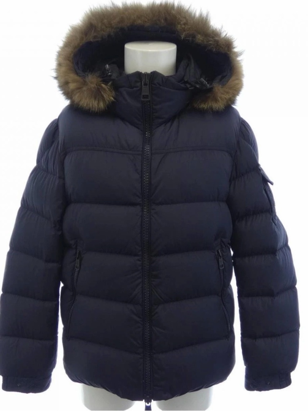 Moncler Men’s Puffer Coat with Faux Fur Trim. 100% Authentic!